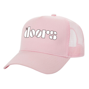 The Doors, Structured Trucker Children's Hat, with Mesh, PINK (100% COTTON, CHILDREN'S, UNISEX, ONE SIZE)