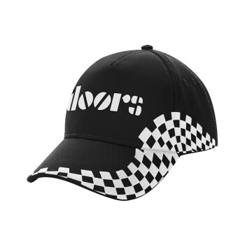 The Doors, Adult Ultimate BLACK RACING Cap, (100% COTTON DRILL, ADULT, UNISEX, ONE SIZE)