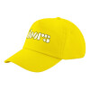 Child's Baseball Cap, 100% Cotton Twill, Yellow (COTTON, CHILD, UNISEX, ONE SIZE)