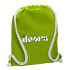 Backpack bag GYMBAG LIME GREEN, with pocket (40x48cm) & thick cords