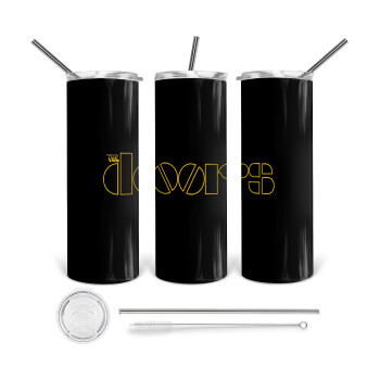 The Doors, 360 Eco friendly ποτήρι θερμό (tumbler) από ανοξείδωτο ατσάλι 600ml, με μεταλλικό καλαμάκι & βούρτσα καθαρισμού