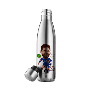 Lionel Messi drawing, Μεταλλικό παγούρι θερμός Inox (Stainless steel), διπλού τοιχώματος, 500ml