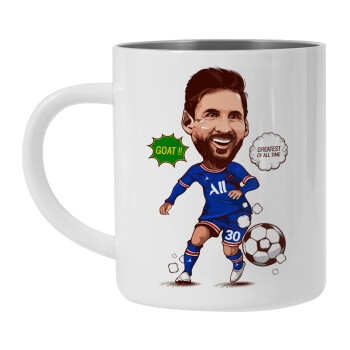 Lionel Messi drawing, Mug Stainless steel double wall 450ml