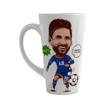 Lionel Messi drawing, Κούπα κωνική Latte Μεγάλη, κεραμική, 450ml