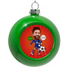 Green Christmas tree ornament bauble 8cm