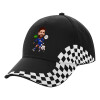 Adult Ultimate BLACK RACING Cap, (100% COTTON DRILL, ADULT, UNISEX, ONE SIZE)