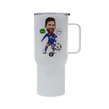 Lionel Messi drawing, Tumbler με καπάκι, διπλού τοιχώματος (θερμό) 750L