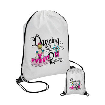 Dancing is my Passion, Pouch bag with black cords (1 piece)