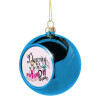 Blue Christmas tree ball ornament 8cm