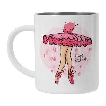 I Love Ballet, Mug Stainless steel double wall 300ml