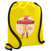 Backpack pouch GYMBAG Yellow, with pocket (40x48cm) & thick cords