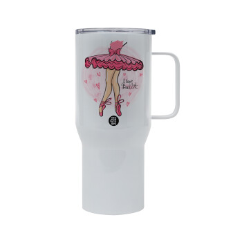 I Love Ballet, Mega Stainless steel Tumbler with lid, double wall 750L