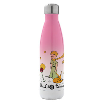 The Little prince classic, Metal mug thermos Pink/White (Stainless steel), double wall, 500ml