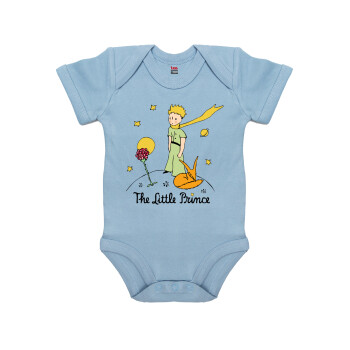 Ο μικρός πρίγκιπας classic, Βρεφικό φορμάκι μωρού, 0-18 μηνών, Μπλε, 100% Organic Cotton, κοντομάνικο
