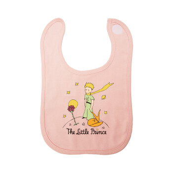 The Little prince classic, Σαλιάρα με Σκρατς ΡΟΖ 100% Organic Cotton (0-18 months)