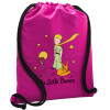 Backpack pouch GYMBAG Fuchsia, with pocket (40x48cm) & thick cords