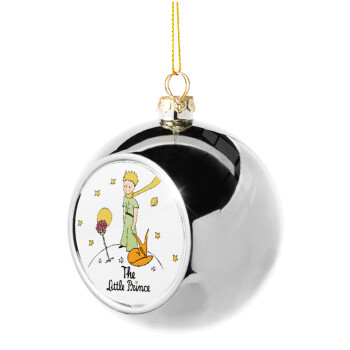 The Little prince classic, Χριστουγεννιάτικη μπάλα δένδρου Ασημένια 8cm