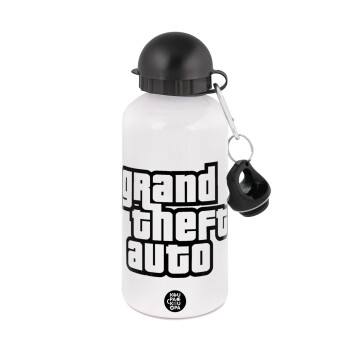 GTA (grand theft auto), Metal water bottle, White, aluminum 500ml