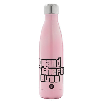 GTA (grand theft auto), Metal mug thermos Pink Iridiscent (Stainless steel), double wall, 500ml