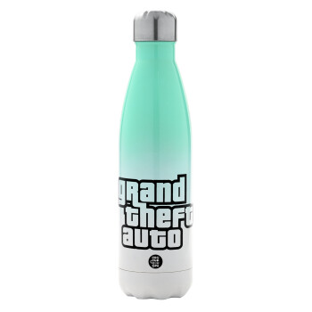 GTA (grand theft auto), Metal mug thermos Green/White (Stainless steel), double wall, 500ml