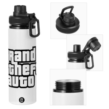 GTA (grand theft auto), Metal water bottle with safety cap, aluminum 850ml