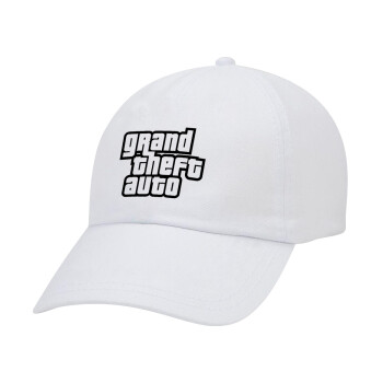 GTA (grand theft auto), Καπέλο Ενηλίκων Baseball Λευκό 5-φύλλο (POLYESTER, ΕΝΗΛΙΚΩΝ, UNISEX, ONE SIZE)