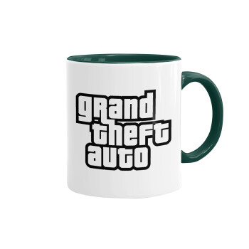 GTA (grand theft auto), Mug colored green, ceramic, 330ml