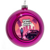 Purple Christmas tree ornament bauble 8cm