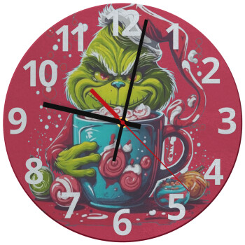 Giggling Grinchy Galore, Ρολόι τοίχου γυάλινο (30cm)