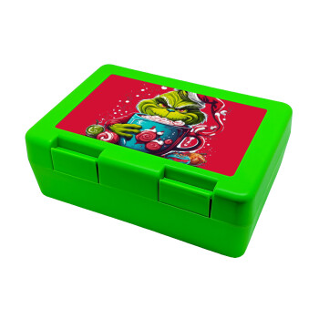 Giggling Grinchy Galore, Children's cookie container GREEN 185x128x65mm (BPA free plastic)