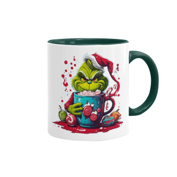 Giggling Grinchy Galore, Mug colored green, ceramic, 330ml