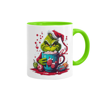 Giggling Grinchy Galore, Mug colored light green, ceramic, 330ml