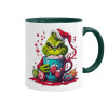 Mug colored green, ceramic, 330ml