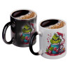 Color changing magic Mug, ceramic, 330ml when adding hot liquid inside, the black colour desappears (1 pcs)