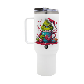 Giggling Grinchy Galore, Mega Tumbler με καπάκι, διπλού τοιχώματος (θερμό) 1,2L