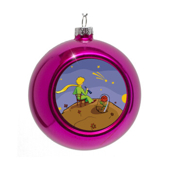 The Little prince planet, Purple Christmas tree ornament bauble 8cm