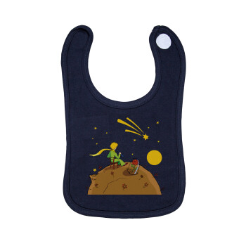 The Little prince planet, Σαλιάρα με Σκρατς 100% Organic Cotton Μπλε (0-18 months)