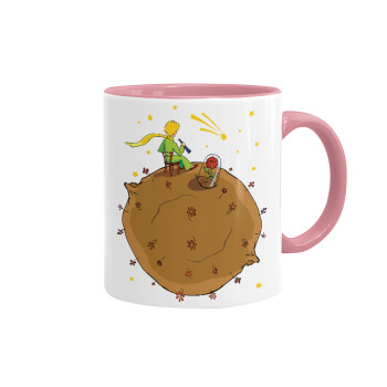 The Little prince planet, Mug colored pink, ceramic, 330ml