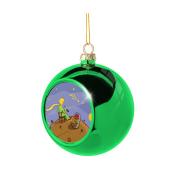 The Little prince planet, Χριστουγεννιάτικη μπάλα δένδρου Πράσινη 8cm