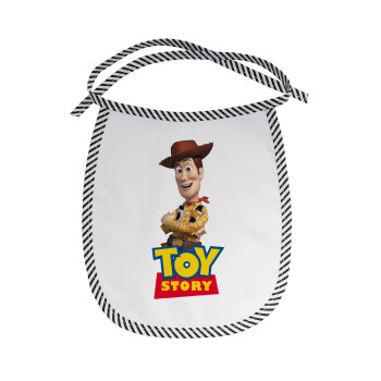 Woody cowboy, Σαλιάρα μωρού αλέκιαστη με κορδόνι Μαύρη