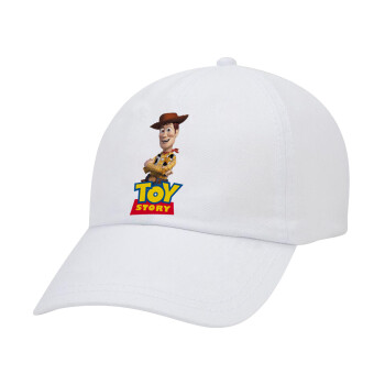 Woody cowboy, Καπέλο Ενηλίκων Baseball Λευκό 5-φύλλο (POLYESTER, ΕΝΗΛΙΚΩΝ, UNISEX, ONE SIZE)
