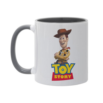 Woody cowboy, Mug colored grey, ceramic, 330ml