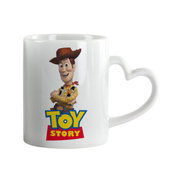 Woody cowboy, Mug heart handle, ceramic, 330ml