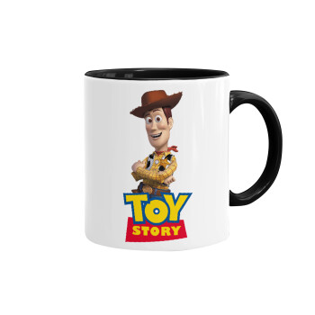 Woody cowboy, Mug colored black, ceramic, 330ml