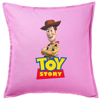 Woody cowboy, Sofa cushion Pink 50x50cm includes filling