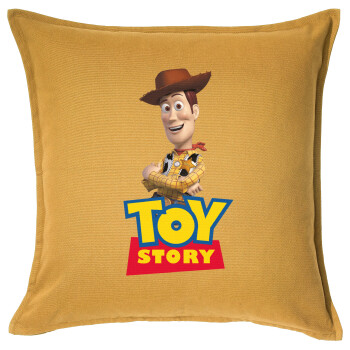 Woody cowboy, Sofa cushion YELLOW 50x50cm includes filling