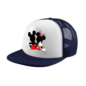 mickey and minnie hags, Καπέλο παιδικό Soft Trucker με Δίχτυ ΜΠΛΕ ΣΚΟΥΡΟ/ΛΕΥΚΟ (POLYESTER, ΠΑΙΔΙΚΟ, ONE SIZE)