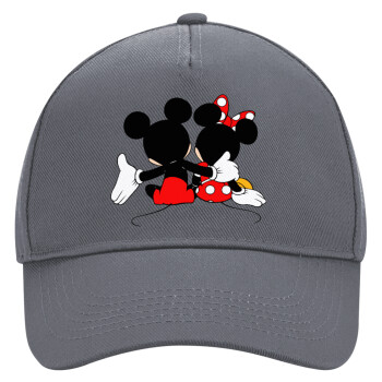 mickey and minnie hags, Ultimate Adult Hat Grey, (100% COTTON DRILL, ADULT, UNISEX, ONE SIZE)