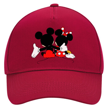 mickey and minnie hags, Adult Ultimate Hat RED, (100% COTTON DRILL, ADULT, UNISEX, ONE SIZE)