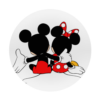 mickey and minnie hags, Mousepad Round 20cm